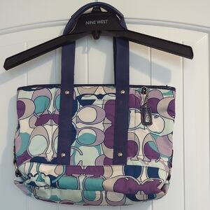 Coach Multicolor Patterned Tote Bag